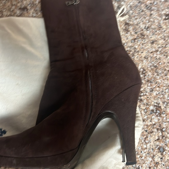 Prada Brown Suede Ankle Boots - Picture 7 of 8